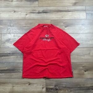 Vintage 90s Lee NFL Kansas City Chiefs Red Embroidered Made in USA Tee